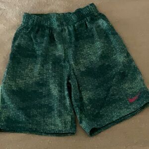 Nike Green Athletic Shorts with Elastic Waistband